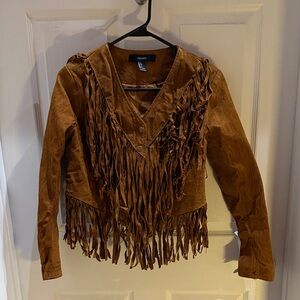 Forever 21 Tan Fringe Jacket